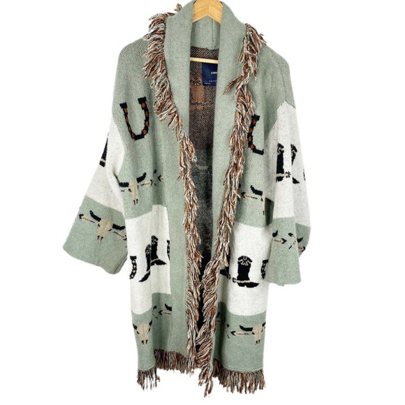 western fringe cardigan